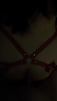Passionate Doggy Sex Against Hotel Window, Leather Cosplay