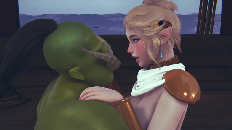 Waifu club 3D: Cute elf rides a big dick