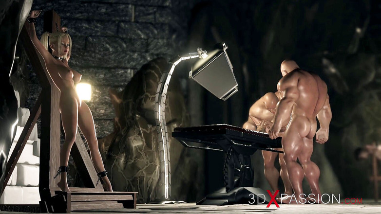 3dxpassion: 흑형 던전에 잔혹한 괴물에게 따먹히는 영