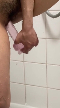 (full Video) Real Amateur - Fucking Myself in Shower with a Huge Dildo Makes Me Cum
