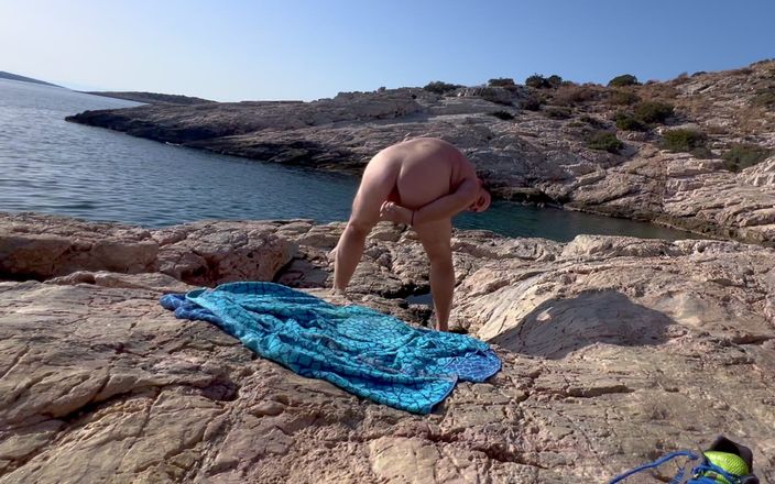 Irina Greek cuckold slut husband: I Get My Ass Fucked on the Nudist Beach