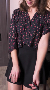 Hot Secretary Rips Clothes off Till She Almost Naked
