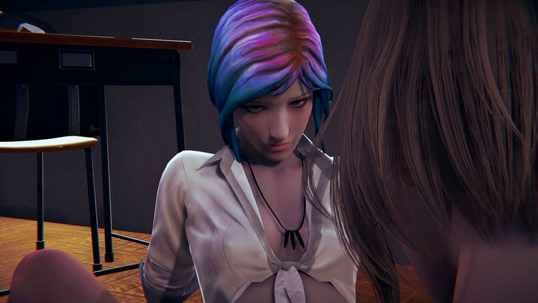 Waifu club 3D: Max och Chloe tribbing och kommer tillsammans