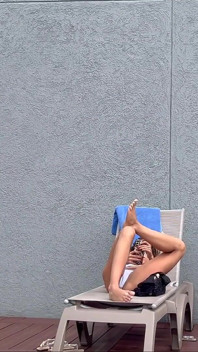 I Filmed My Famous Neighbor Sunbathing with Dental Floss on
