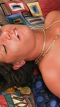 Seductive Brunette MILF Fingered and Fucked to Ecstasy on Couch