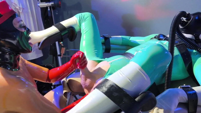 Madame Moira Dominatrix: Fisted with Gas Mask on Gynecoligic Chair in Dungeon