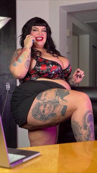 Busty Brunette BBW Marilyn Mayson Office Slut