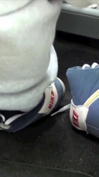 Two bad boys fucking in the car sneakers sniff