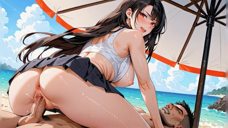 SexGame: Sesso pubblico in spiaggia con uno sconosciuto culo e sborrata...