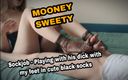 Mooney sweety: Sockjob - Playing with his dick with my feet in cute...