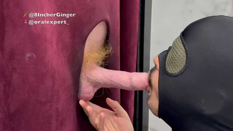 8IncherGinger: Pelirroja en el gloryhole - parte 1
