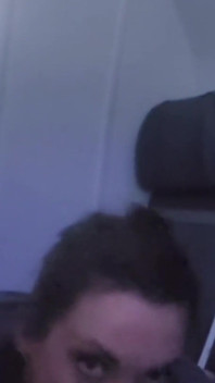Mile High Club with Carmen Wylde Airplane Blowjob