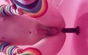 Rainbow Femboy: Prendendo alcuni dei dildo per un giro attaccato al mio...