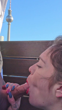 Spontaneous Blowjob Over the Rooftops of Berlin