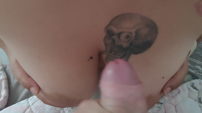 AmateurSex95: Amateur, branlette ita et éjaculation sur mes gros seins