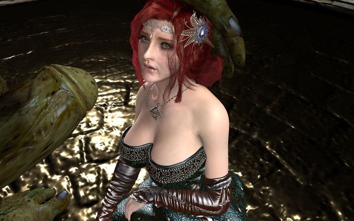 JubeiKibaFH: Triss Merigold की विशाल ग्रीन ऑर्क द्वारा चुदाई और नस्ल