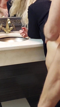 Amateur Blonde Mature Wife Enjoys Quickie in Bathroom