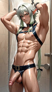 This Sexy Elf Archer in Public Shower Will Drive You Wild