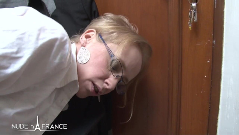 Nude in France: First day at work our new secretary gets analized by...