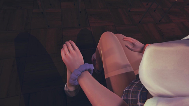 Waifu club 3D: College girl jerks off your dick after college