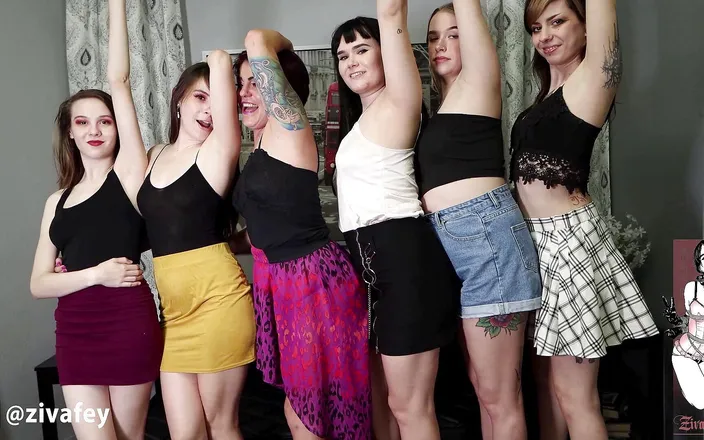 Ziva Fey: Ziva Fey - Armpit display with Larz, Skye, Mewchii, Jurnee, and...