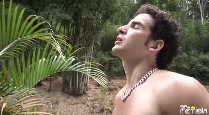 Gay Diaries: Chubby blonde guy gets his asshole smashed outdoor by a...