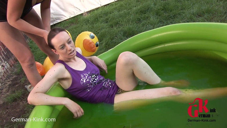 German Kink: Brunette chick gets punished hard outdoor