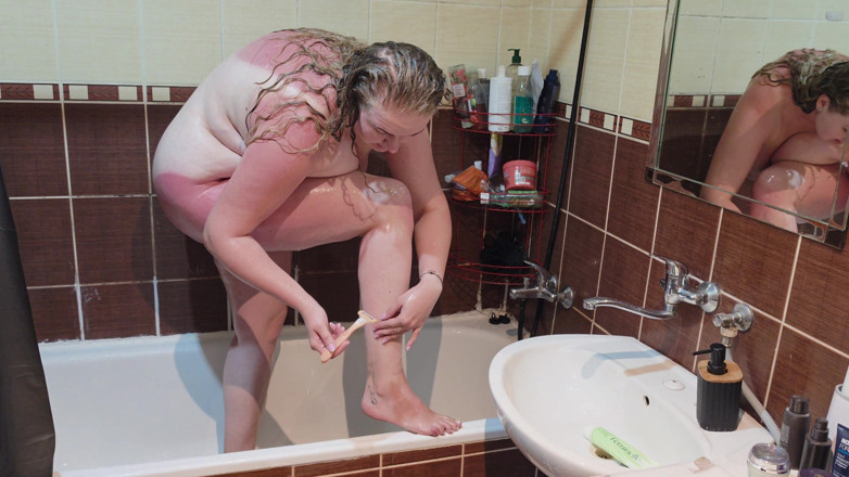 HNC Productions: My Chubby Wife with Big Natural Tits Takes a Shower...