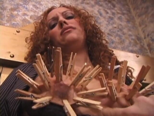 Vintage Fetish: Clothespins on the tits