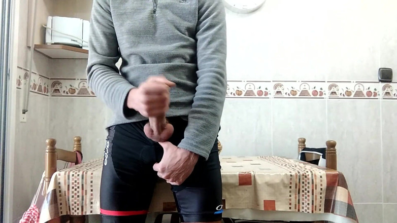 Elvissc: Fitness Guy in Fishnet Makes His Big Hard Cock Cum...