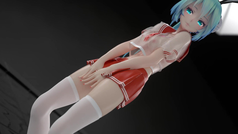 MikuMotion: [mmd] 初音chocolate Cream 情趣jk超短裙白丝红底高跟