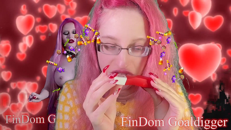 FinDom Goaldigger: Orange lipstick transformation for the sweater