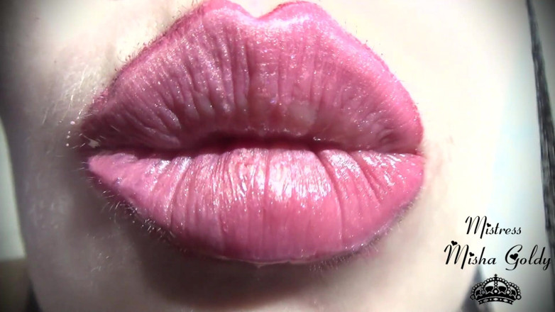 Goddess Misha Goldy: Fetish lip gloss pink-golden &amp; pemujaan