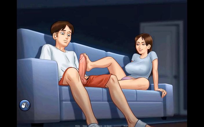Cartoon Play: Summertime saga 70부 - 야간 풋잡 배다른여동생