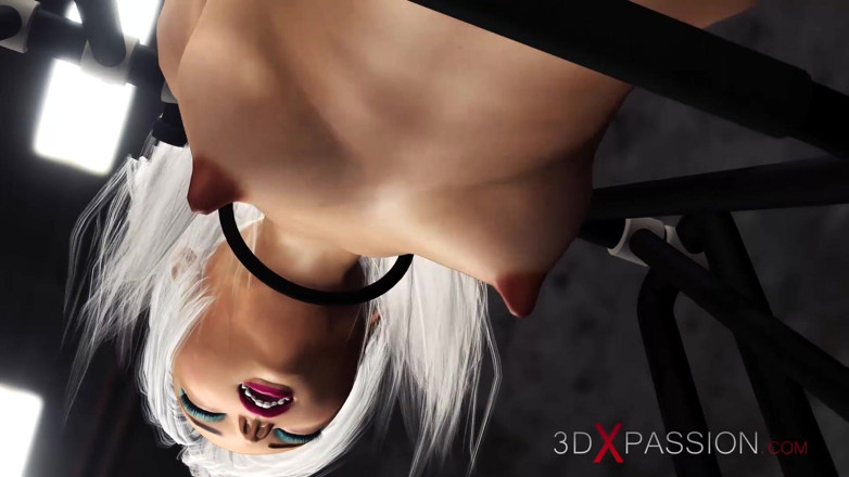 3dxpassion: 饥渴的日本女大学生奴隶在军事大本营的第一次硬操