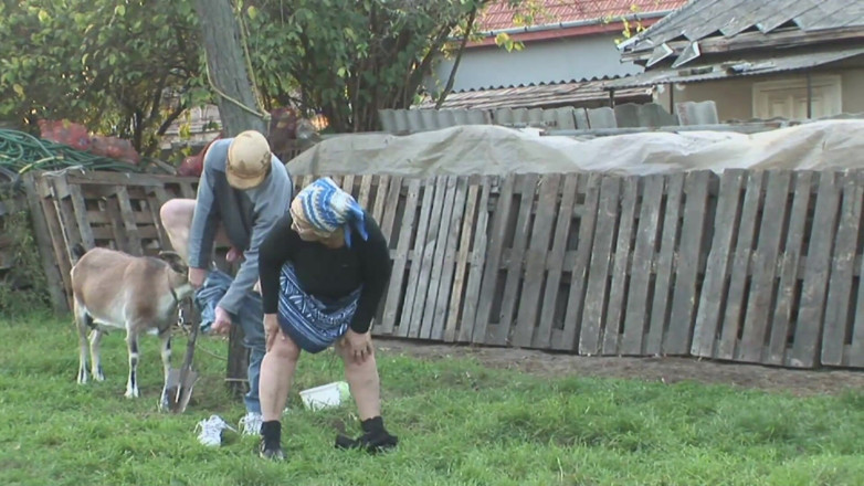 Old PIGS XXX: 젖탱이에 사정하고 야외 섹스를 좋아하는 거유 할머니