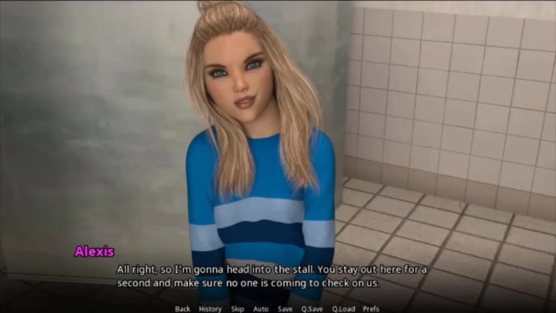 Visual Novels: WVM stars university part 15 - fuck waitress in mouth in toilet