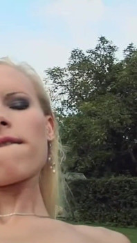 Euro Babe Blonde - POV Outdoor Pussy