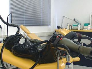 Rubber & Clinic Studio - 1ATOYS: Bizarre rubber masturbation with piss-rebreather