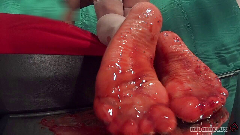 Nylondelux: Strawberry Crush nylon nohy