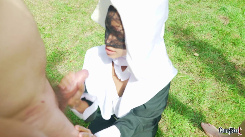 Cumbizz: Dutch Teenie Nun Dogging Bukkake Splash - Outdoor Cum Bath