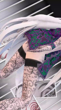 Yowane haku undress dance sexy lingerie hentai stickysticky song mmd 3D abiti viola modifica colore Smixix
