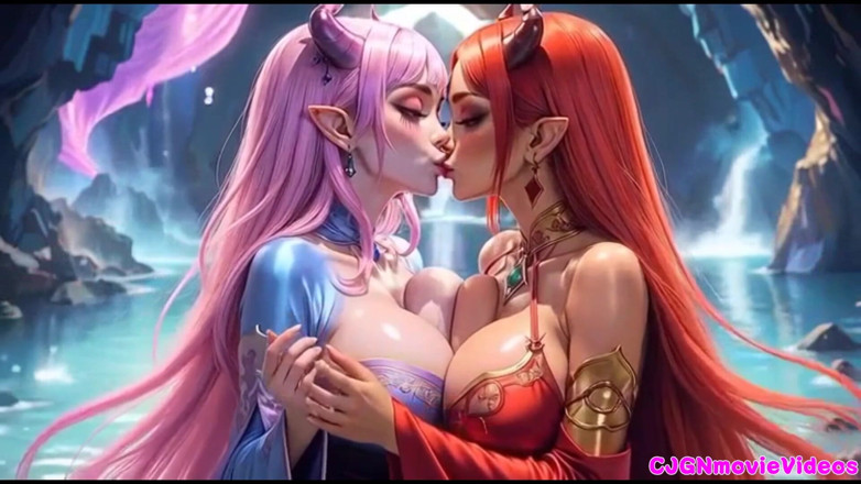 Hot girl dancing: 2. Movie, the Queen Ask 2 Girls for Kiss and Bouncing...