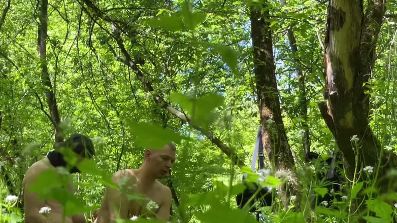 1TeddyBear1: Seks w lesie. Dwóch członków. Część 1. Oryginalna wersja 4k