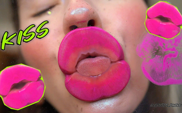 Rarible Diamond: Zlobivá fialová promiskuitní mokrá polibkova fetiš se slinami