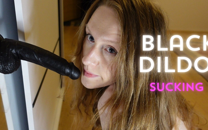 HotRedWildcat: Black Dildo Sucking Blowjob