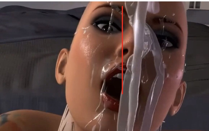 AI Princess: Ai 在口交和做爱时生成了超性恋荡妇射精。