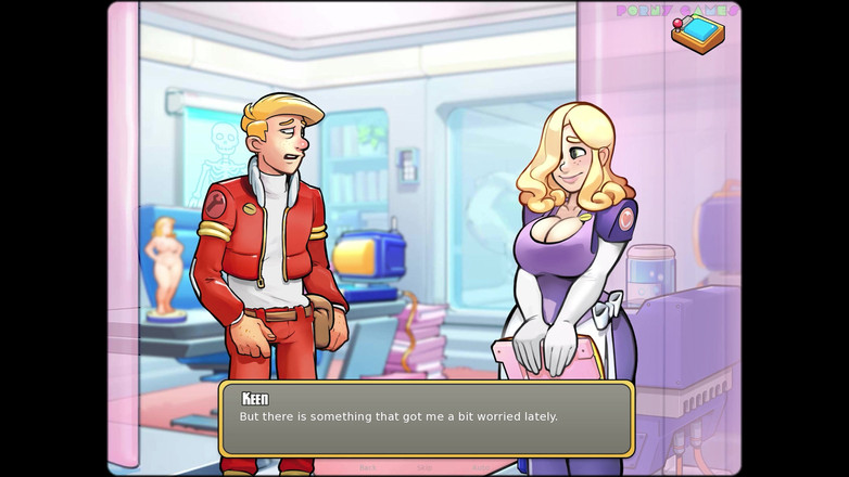 Porny Games: Space Rescue - classificação sexual com médico loira com tesão