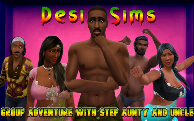 Desi Sims: Індійський груповий секс-пригода зі зведеною тіткою та дядьком