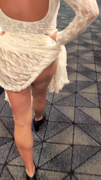 Horny MILF Flashes Pussy and Ass at Bar and Hotel